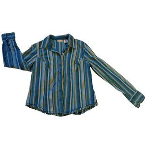 Long Sleeve Shirt Women St. Johns Bay Striped Button-Up Long Sleeve Shirt Large